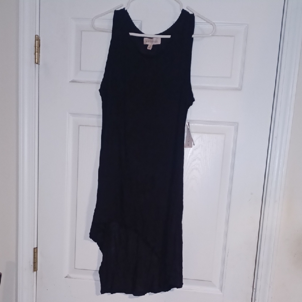 NWT Black Sleeveless Asymmetrical Dress
